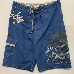Rider & Edge Board Shorts Men's Size XL Blue Mesh Lined Swim Shorts